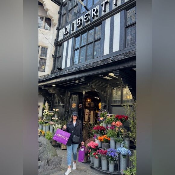 Liberty of London Shopping Bag - Purple‎ & Gold set of seven - Picture 3 of 12